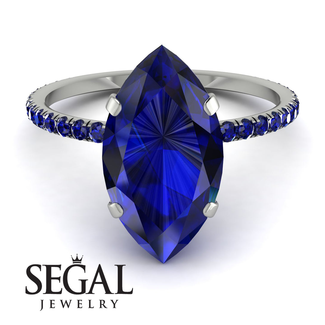 Hidden Halo Marquise Sapphire Engagement Ring - Journey No. 75