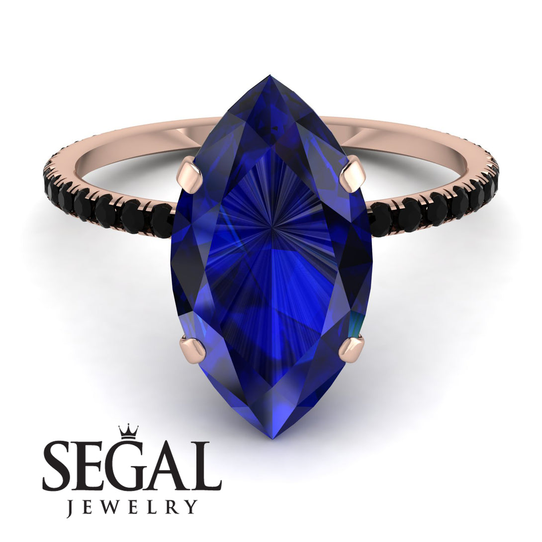 Hidden Halo Marquise Sapphire Engagement Ring - Journey No. 44