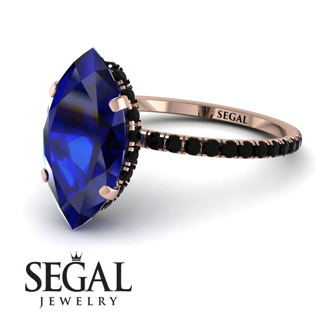 Hidden Halo Marquise Sapphire Engagement Ring - Journey No. 44