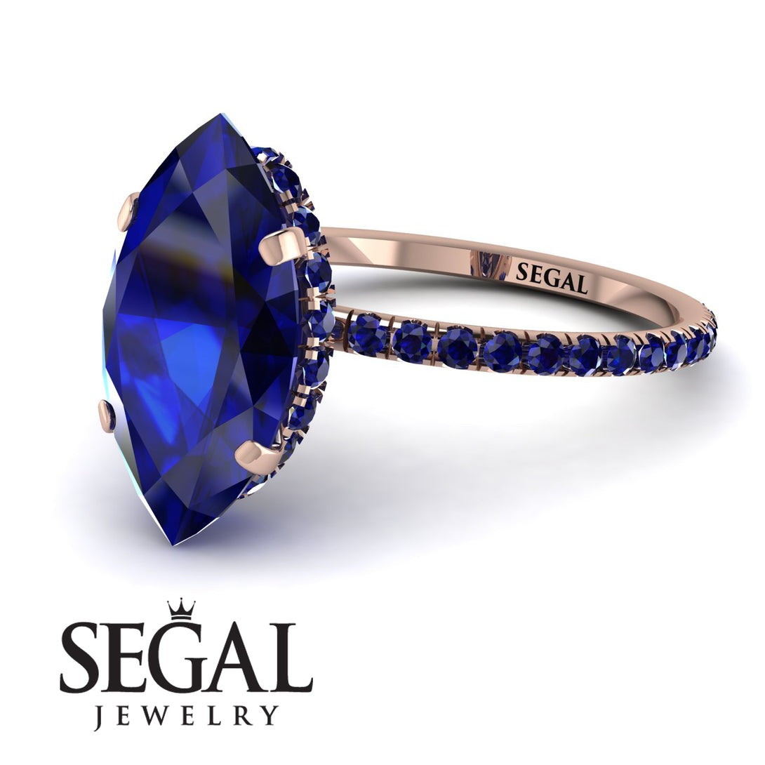 Hidden Halo Marquise Sapphire Engagement Ring - Journey No. 74