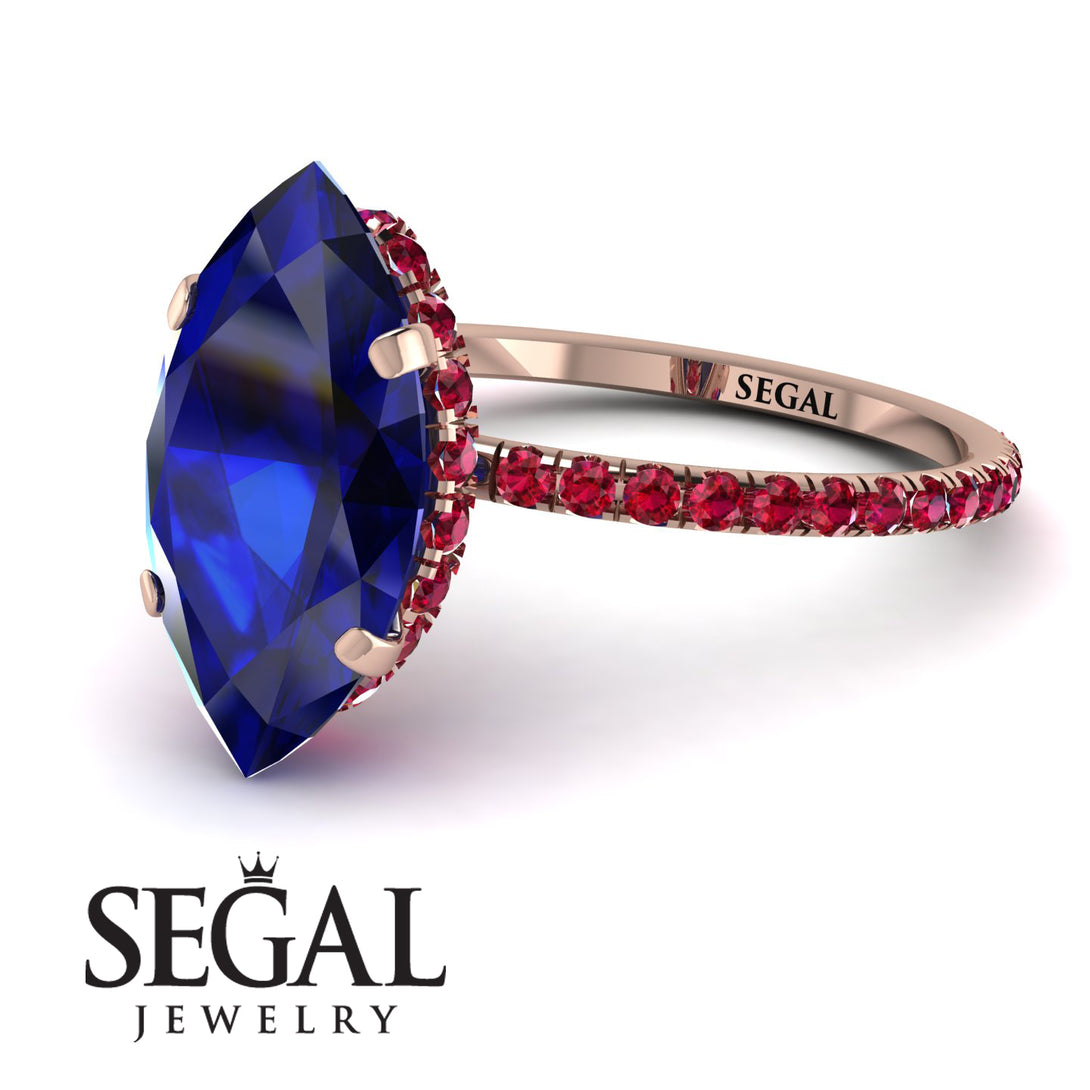 Hidden Halo Marquise Sapphire Engagement Ring - Journey No. 59