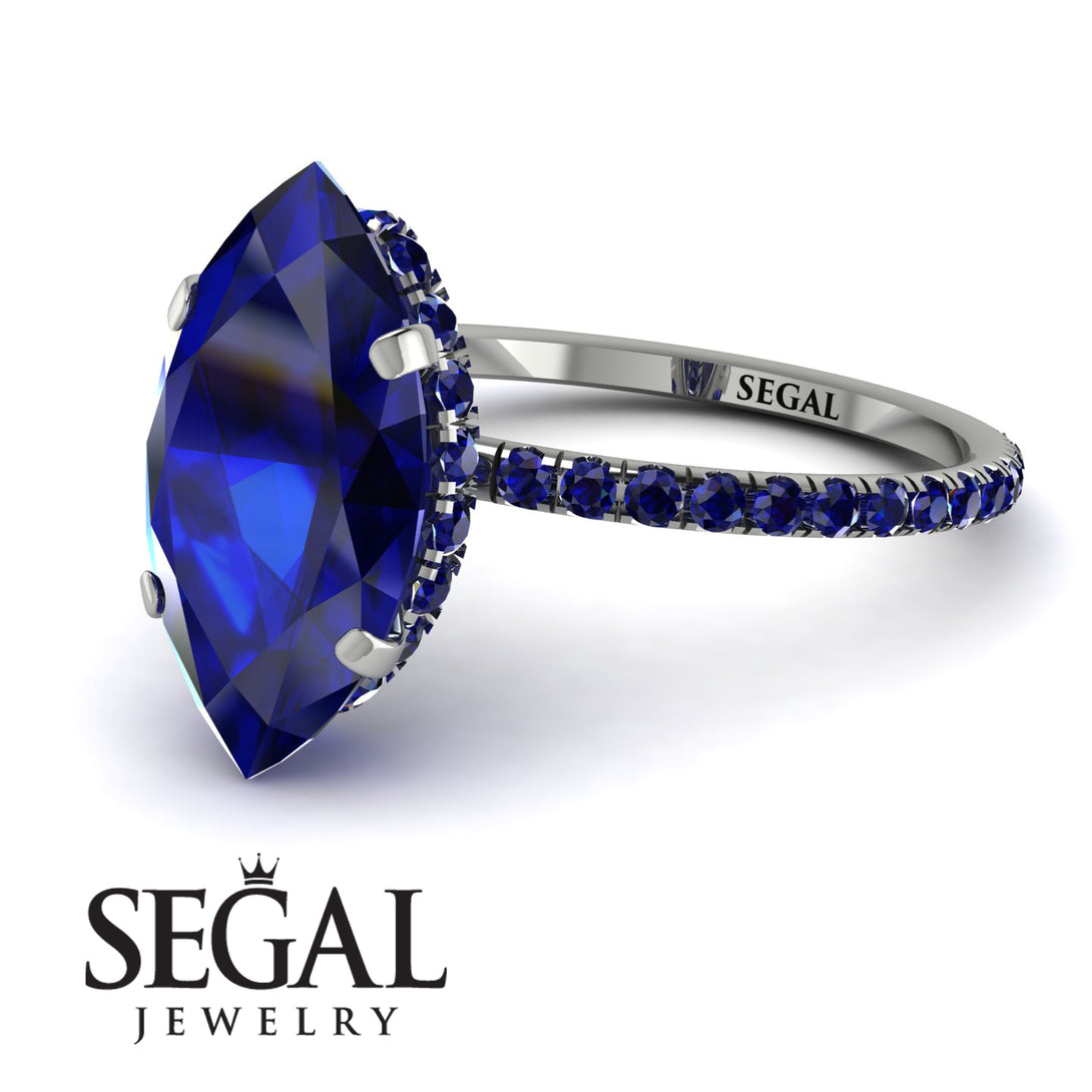 Hidden Halo Marquise Sapphire Engagement Ring - Journey No. 75