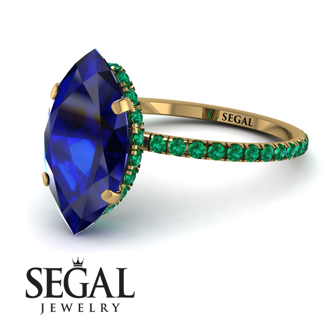 Hidden Halo Marquise Sapphire Engagement Ring - Journey No. 28
