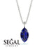 Hidden Halo Marquise Sapphire Necklace - Journey No. 30