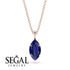 Hidden Halo Marquise Sapphire Necklace - Journey No. 59 image 9
