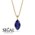 Hidden Halo Marquise Sapphire Necklace - Journey No. 28