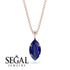 Hidden Halo Marquise Sapphire Necklace - Journey No. 29