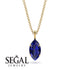 Hidden Halo Marquise Sapphire Necklace - Journey No. 43