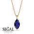 Hidden Halo Marquise Sapphire Necklace - Journey No. 58