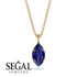 Hidden Halo Marquise Sapphire Necklace - Journey No. 73 image 9
