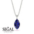Hidden Halo Marquise Sapphire Necklace - Journey No. 60