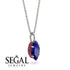 Hidden Halo Marquise Sapphire Necklace - Journey No. 60