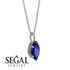 Hidden Halo Marquise Sapphire Necklace - Journey No. 15 image 2