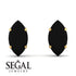 Hidden Halo Marquise Black Diamond Earrings - Journey No. 22 image 10
