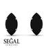 Hidden Halo Marquise Black Diamond Earrings - Journey No. 68