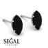 Hidden Halo Marquise Black Diamond Earrings - Journey No. 9