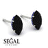 Hidden Halo Marquise Black Diamond Earrings - Journey No. 69
