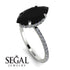 Salvador's Hidden Halo Marquise Black Diamond Engagement Ring - Journey No. 90