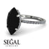 Salvador's Hidden Halo Marquise Black Diamond Engagement Ring - Journey No. 90