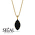 Hidden Halo Marquise Black Diamond Necklace - Journey No. 22