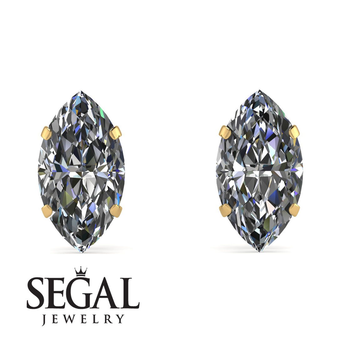 Hidden Halo Marquise Diamond Earrings - Journey No. 61