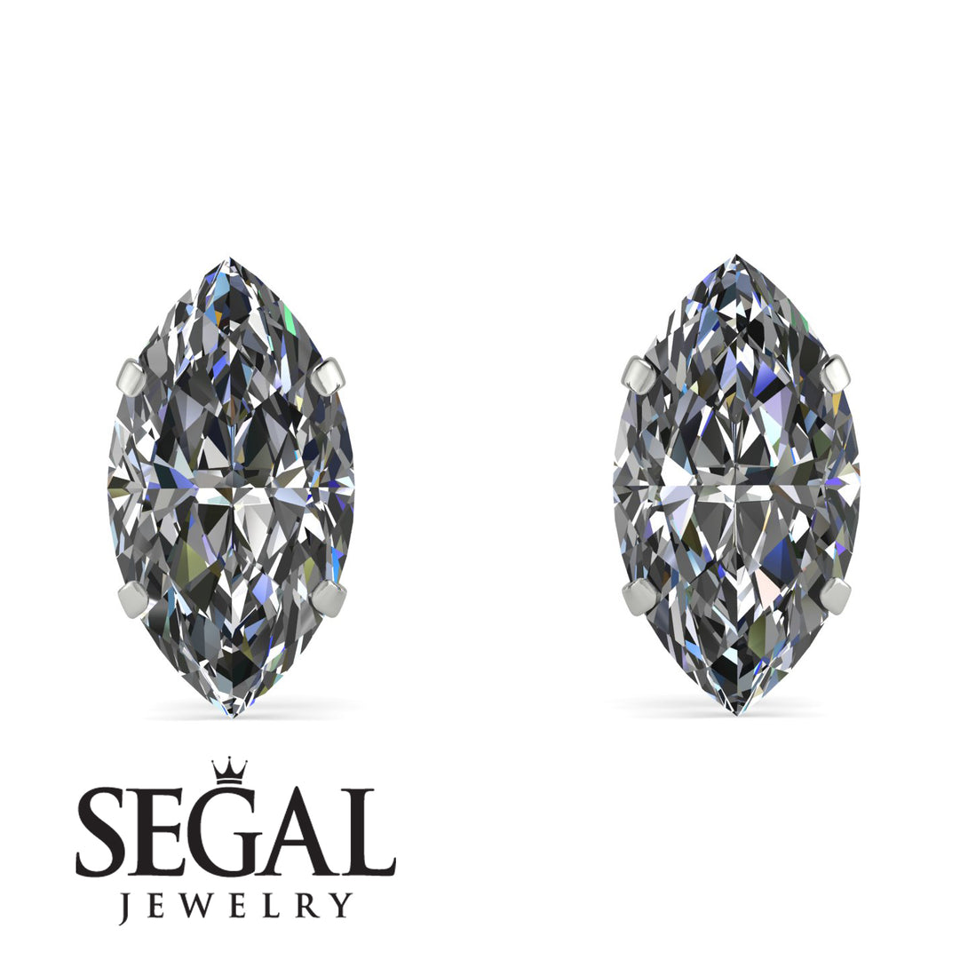 Hidden Halo Marquise Diamond Earrings - Journey No. 33