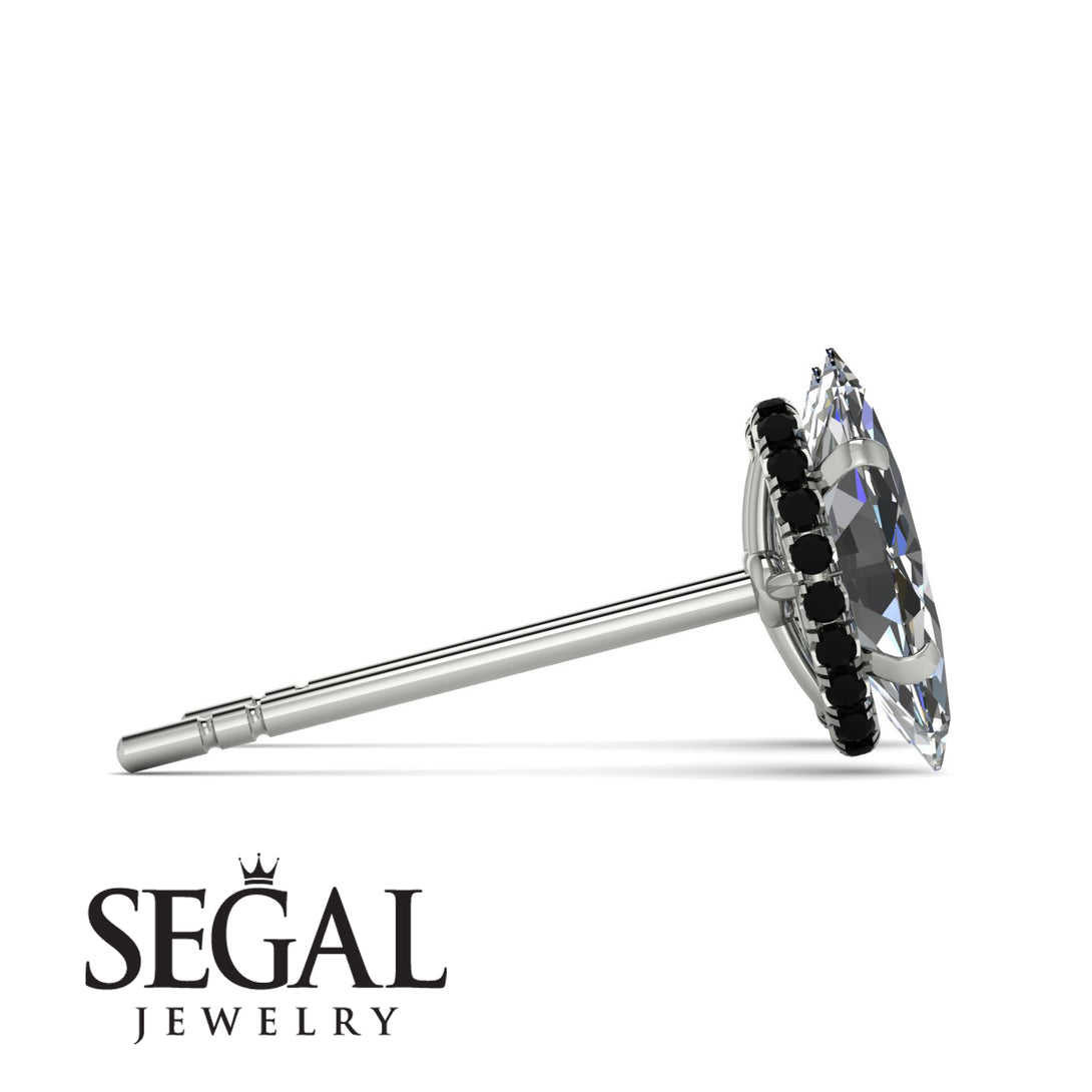 Hidden Halo Marquise Diamond Earrings - Journey No. 33