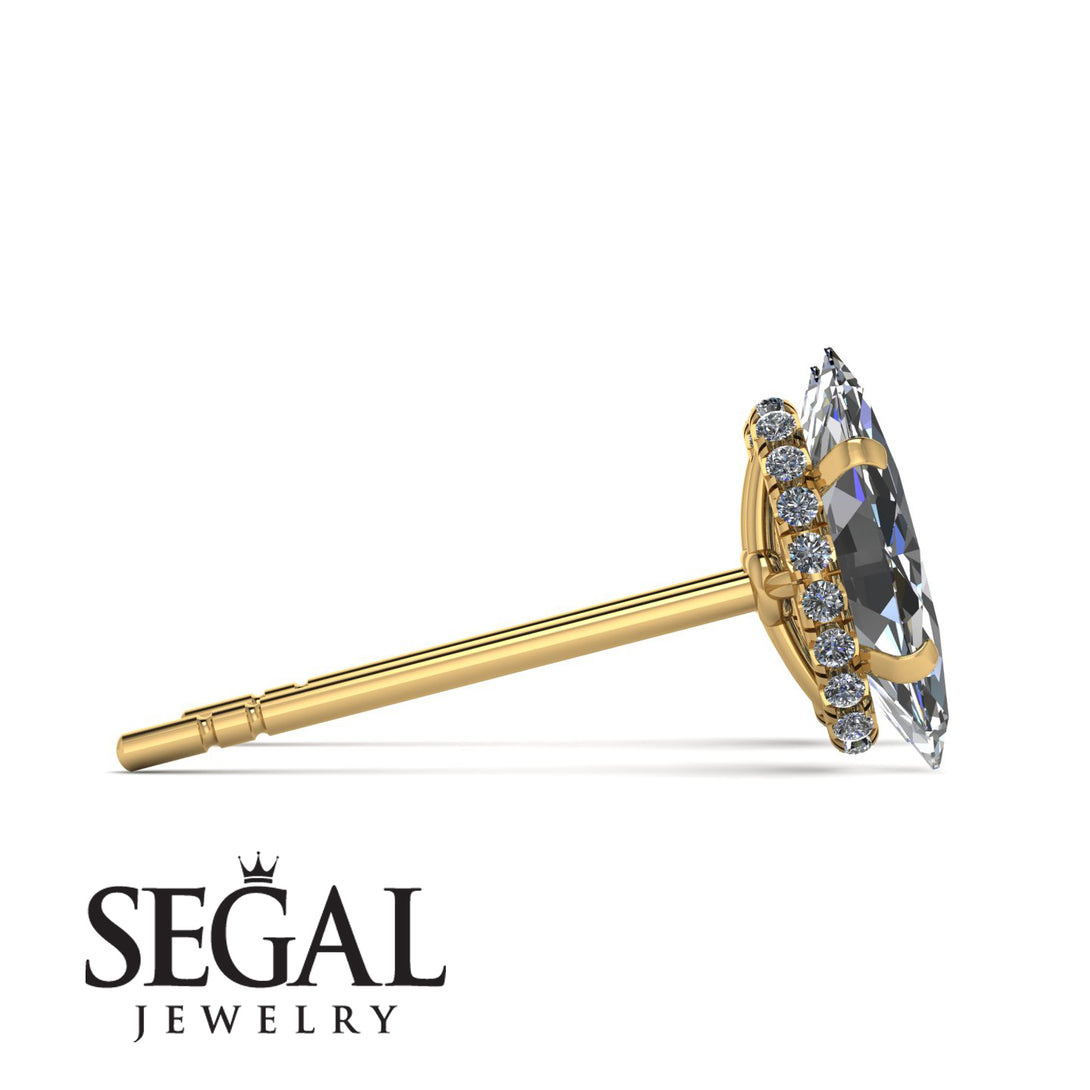 Hidden Halo Marquise Diamond Earrings - Journey No. 1