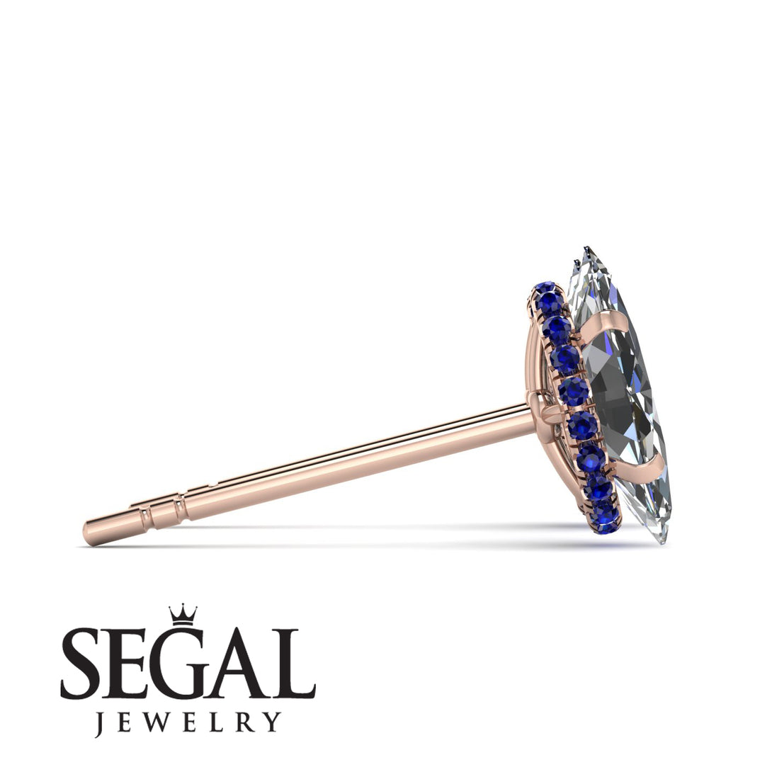 Hidden Halo Marquise Diamond Earrings - Journey No. 62