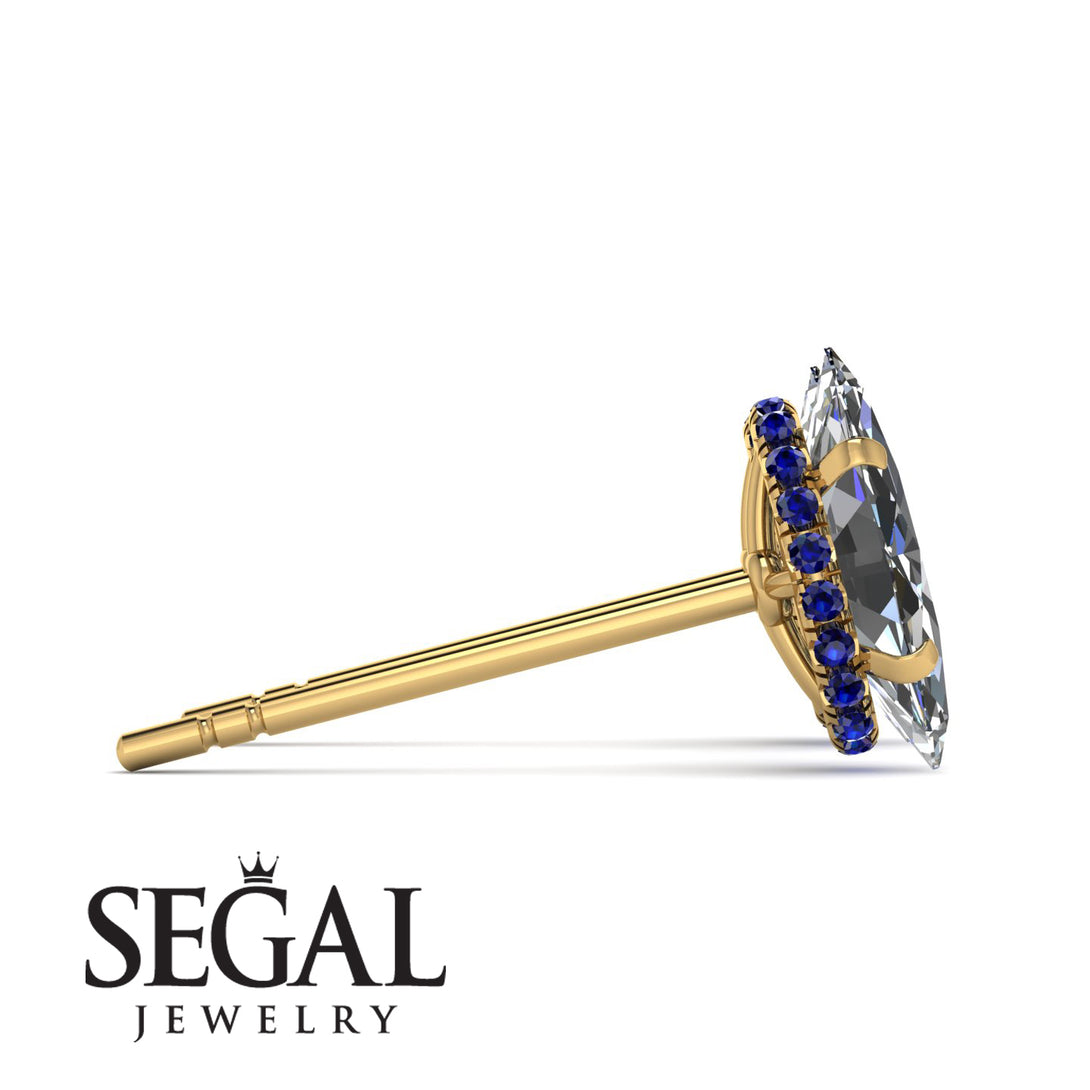 Hidden Halo Marquise Diamond Earrings - Journey No. 61