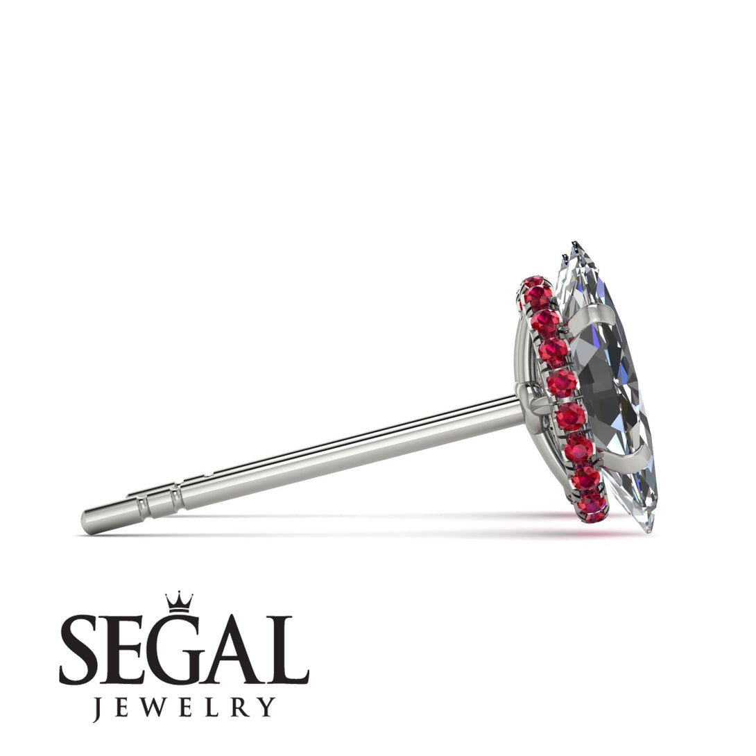 Hidden Halo Marquise Diamond Earrings - Journey No. 48