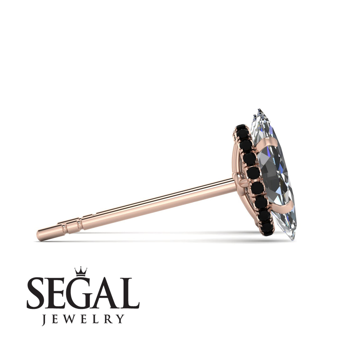 Hidden Halo Marquise Diamond Earrings - Journey No. 32