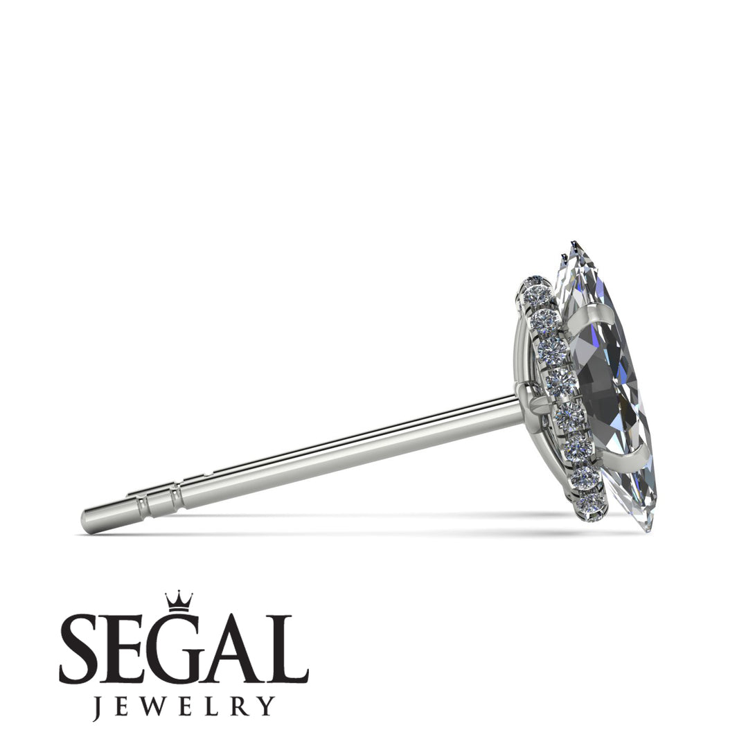 Hidden Halo Marquise Diamond Earrings - Journey No. 3