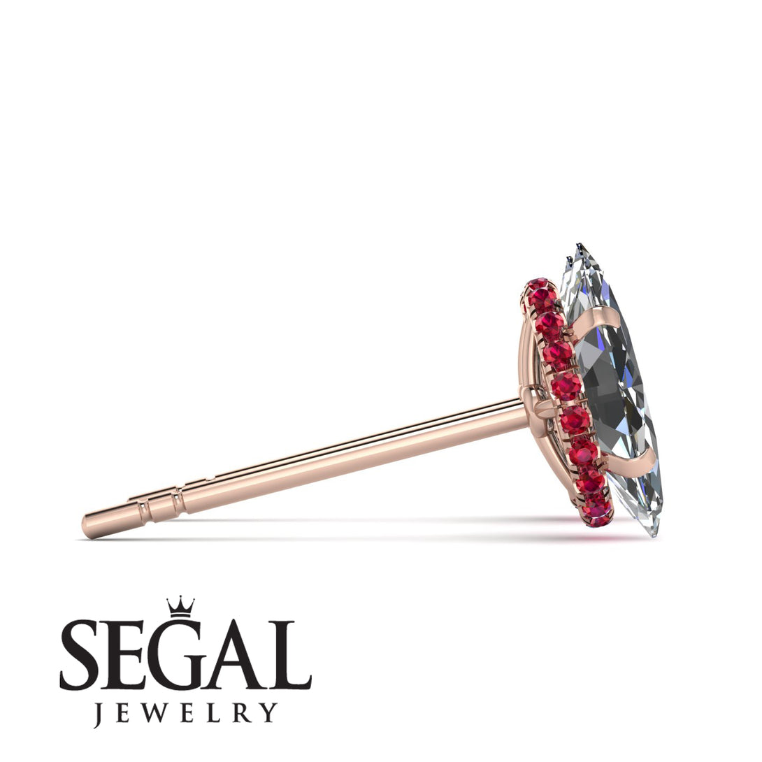 Hidden Halo Marquise Diamond Earrings - Journey No. 47