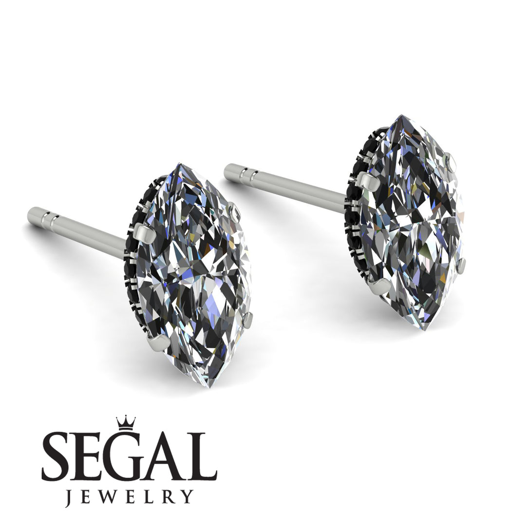Hidden Halo Marquise Diamond Earrings - Journey No. 33