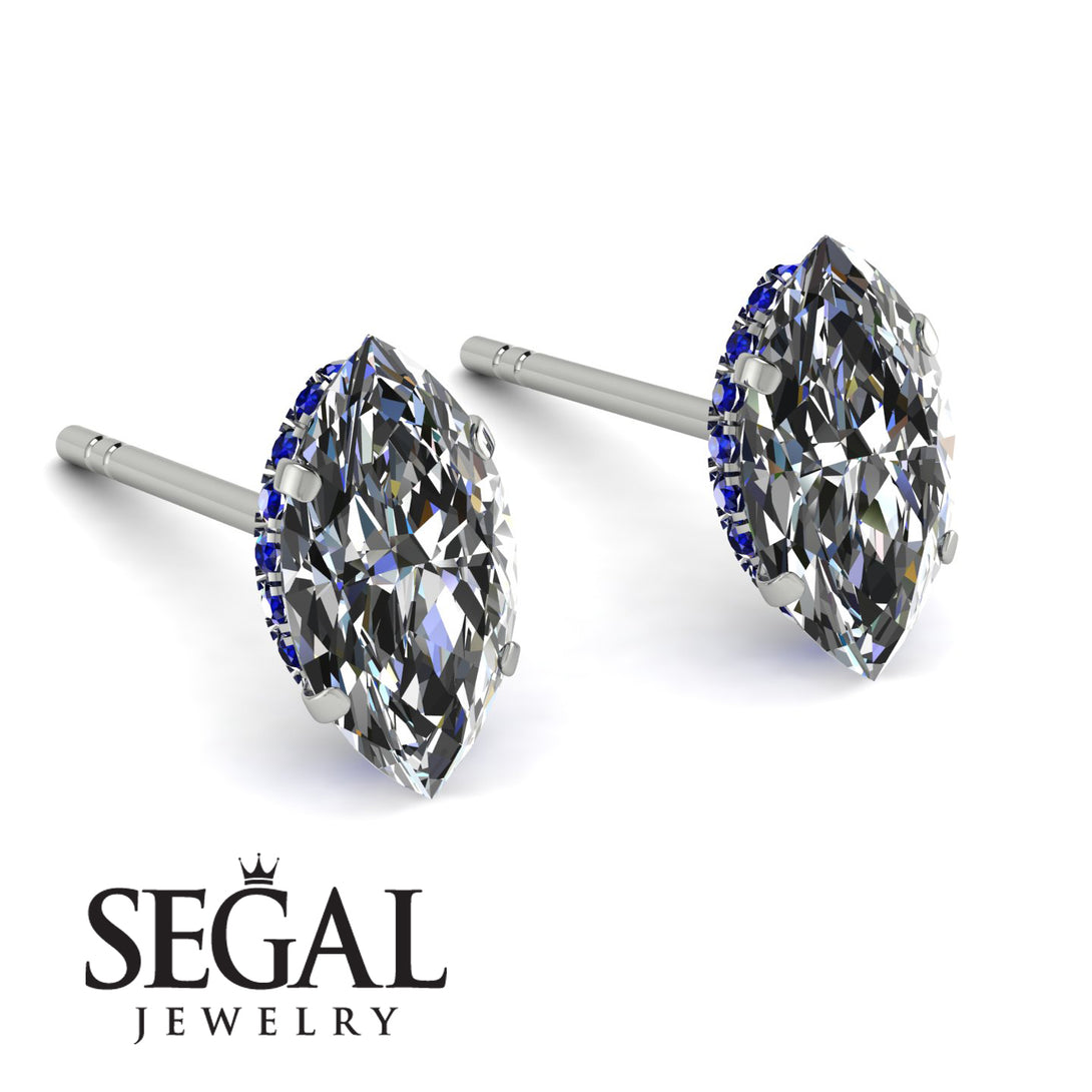 Hidden Halo Marquise Diamond Earrings - Journey No. 63