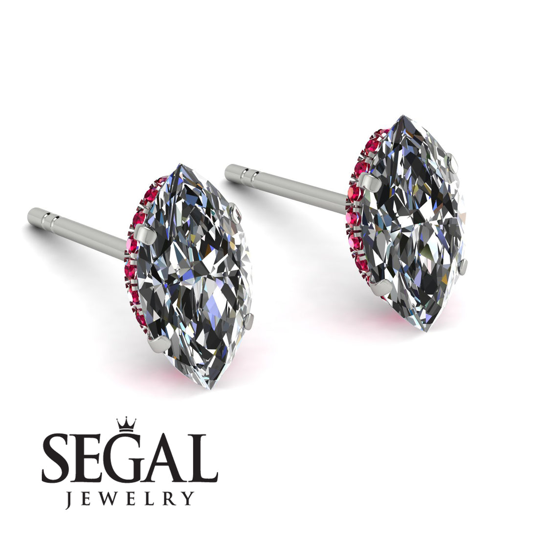 Hidden Halo Marquise Diamond Earrings - Journey No. 48
