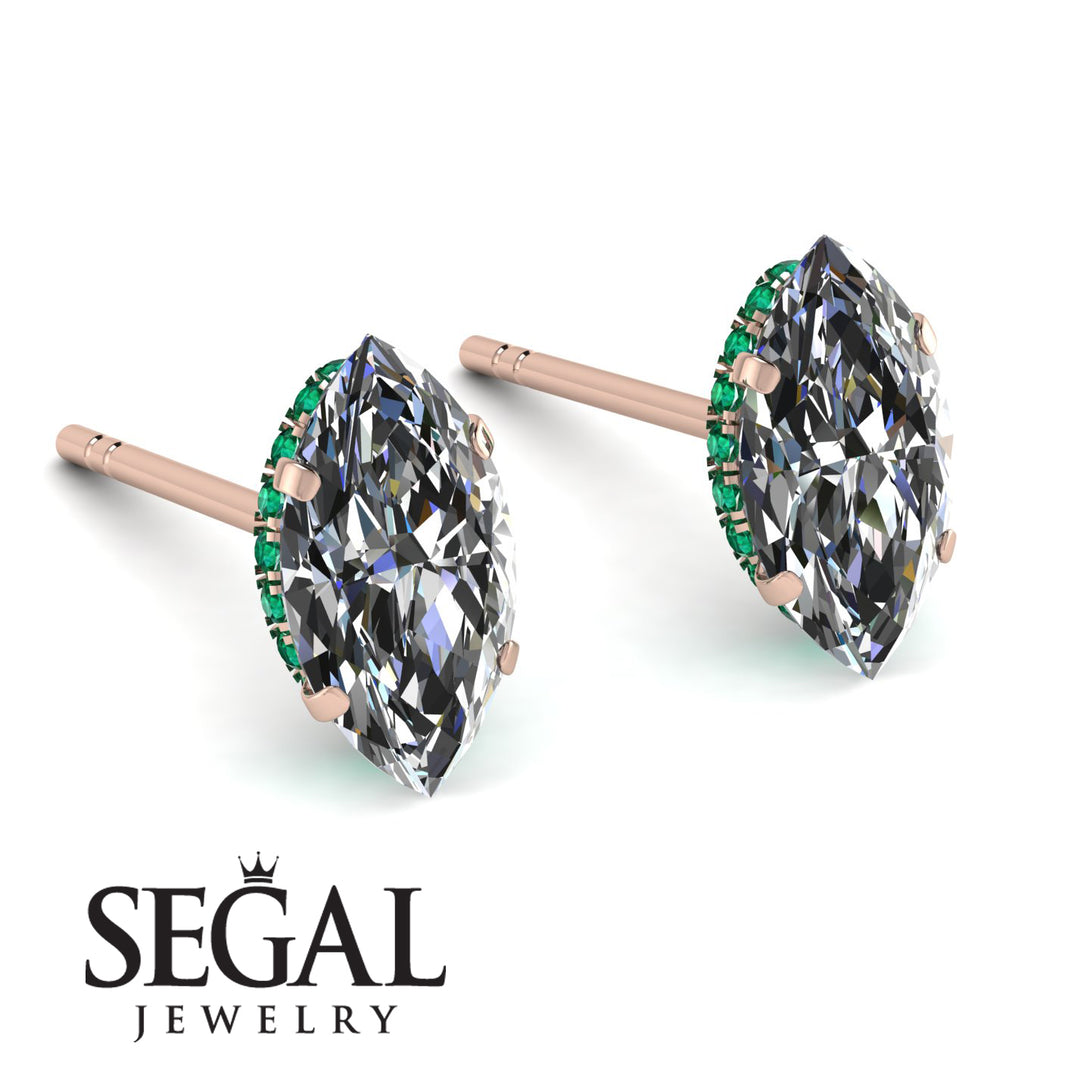 Hidden Halo Marquise Diamond Earrings - Journey No. 17