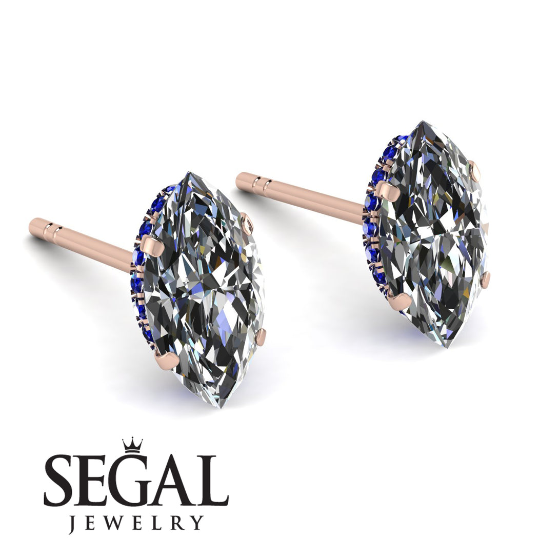 Hidden Halo Marquise Diamond Earrings - Journey No. 62