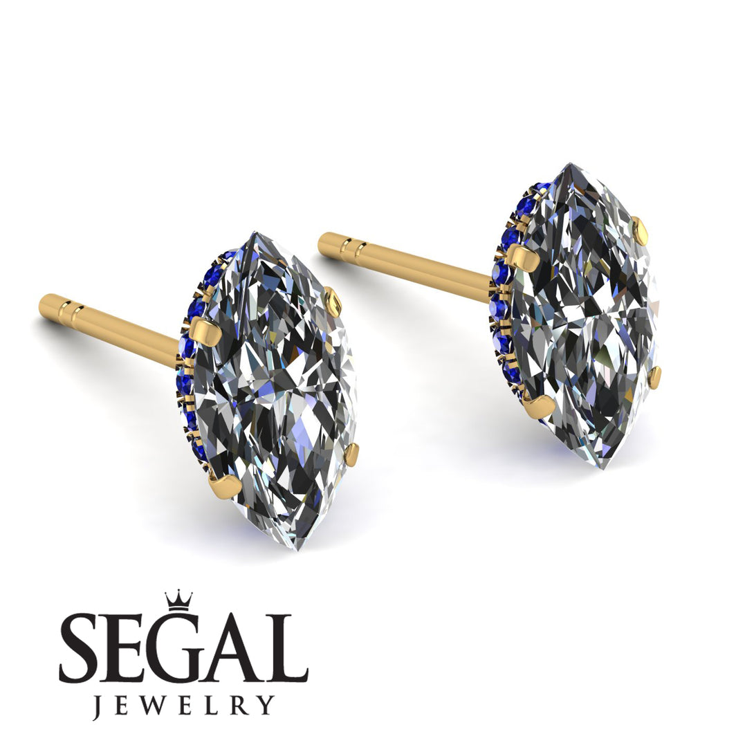 Hidden Halo Marquise Diamond Earrings - Journey No. 61