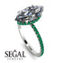 Hidden Halo Marquise Diamond Engagement Ring - Journey No. 18