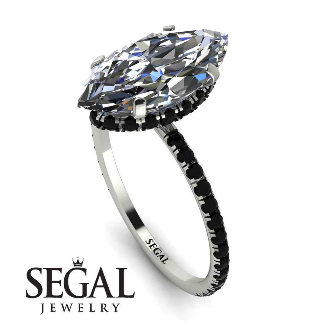 Hidden Halo Marquise Diamond Engagement Ring - Journey No. 33