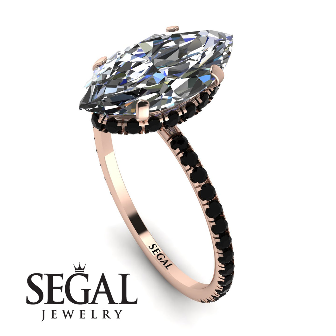 Hidden Halo Marquise Diamond Engagement Ring - Journey No. 32