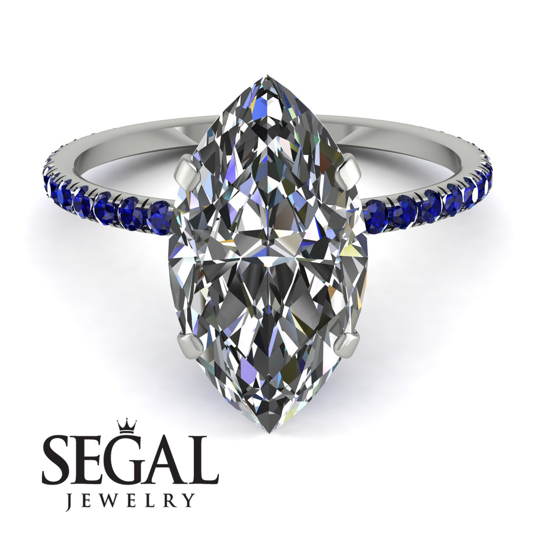 Hidden Halo Marquise Diamond Engagement Ring - Journey No. 63