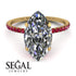 Hidden Halo Marquise Diamond Engagement Ring - Journey No. 46