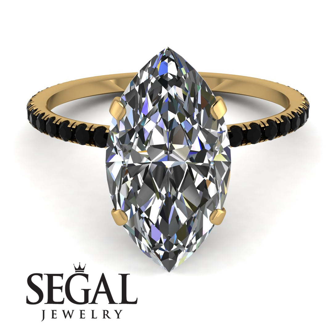 Hidden Halo Marquise Diamond Engagement Ring - Journey No. 31