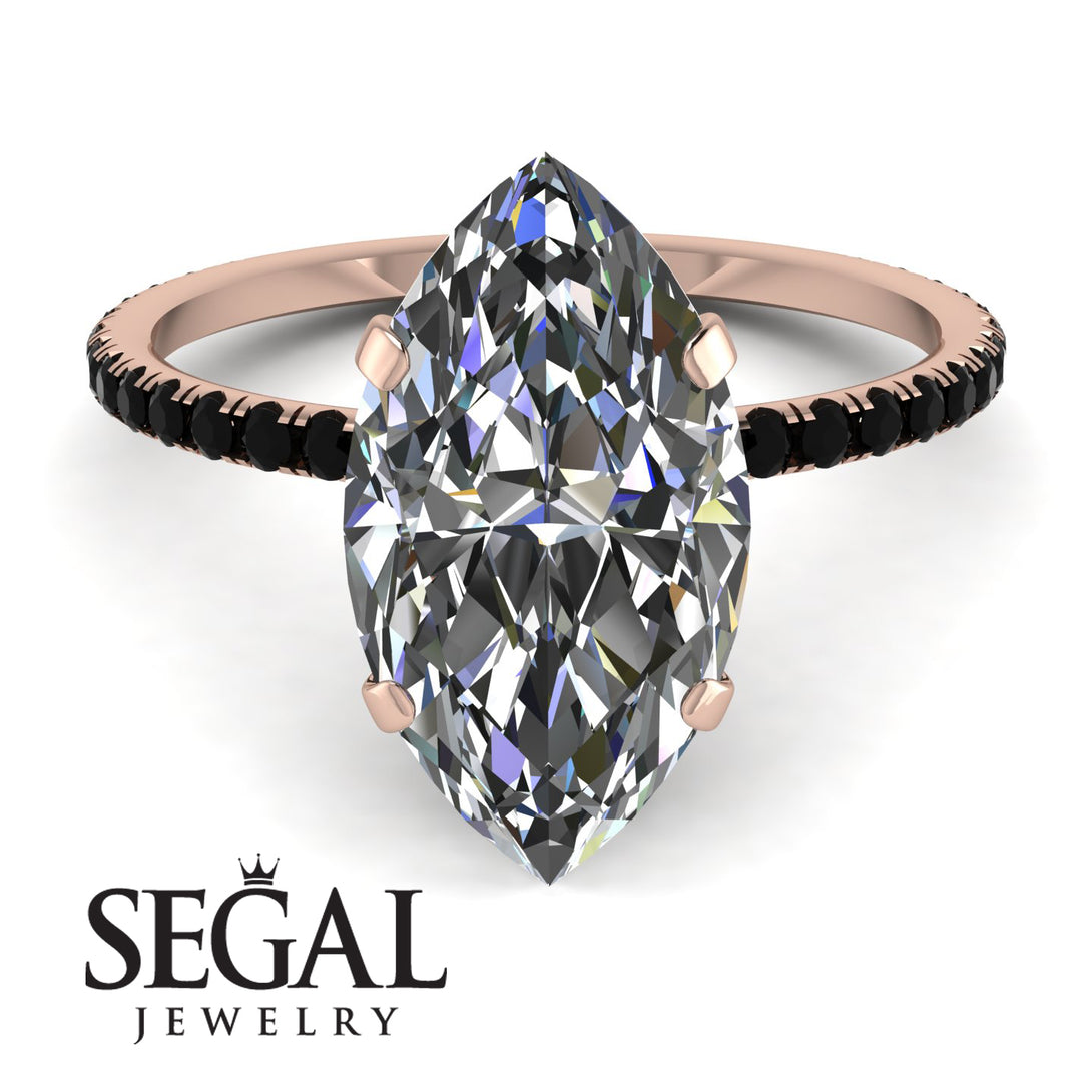 Hidden Halo Marquise Diamond Engagement Ring - Journey No. 32