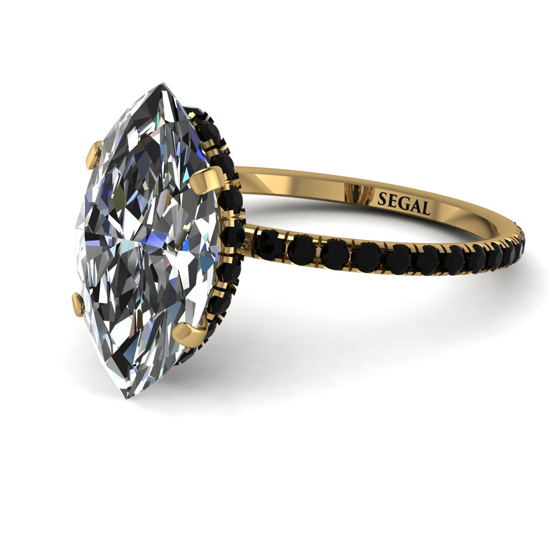 Hidden Halo Marquise Diamond Engagement Ring - Journey No. 31