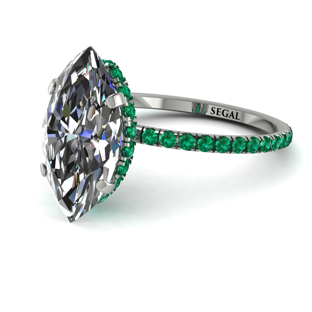 Hidden Halo Marquise Diamond Engagement Ring - Journey No. 18