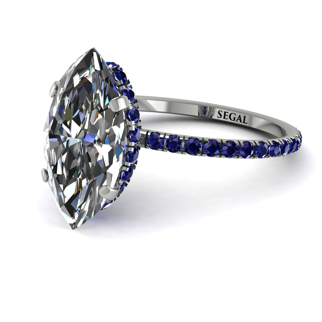 Hidden Halo Marquise Diamond Engagement Ring - Journey No. 63